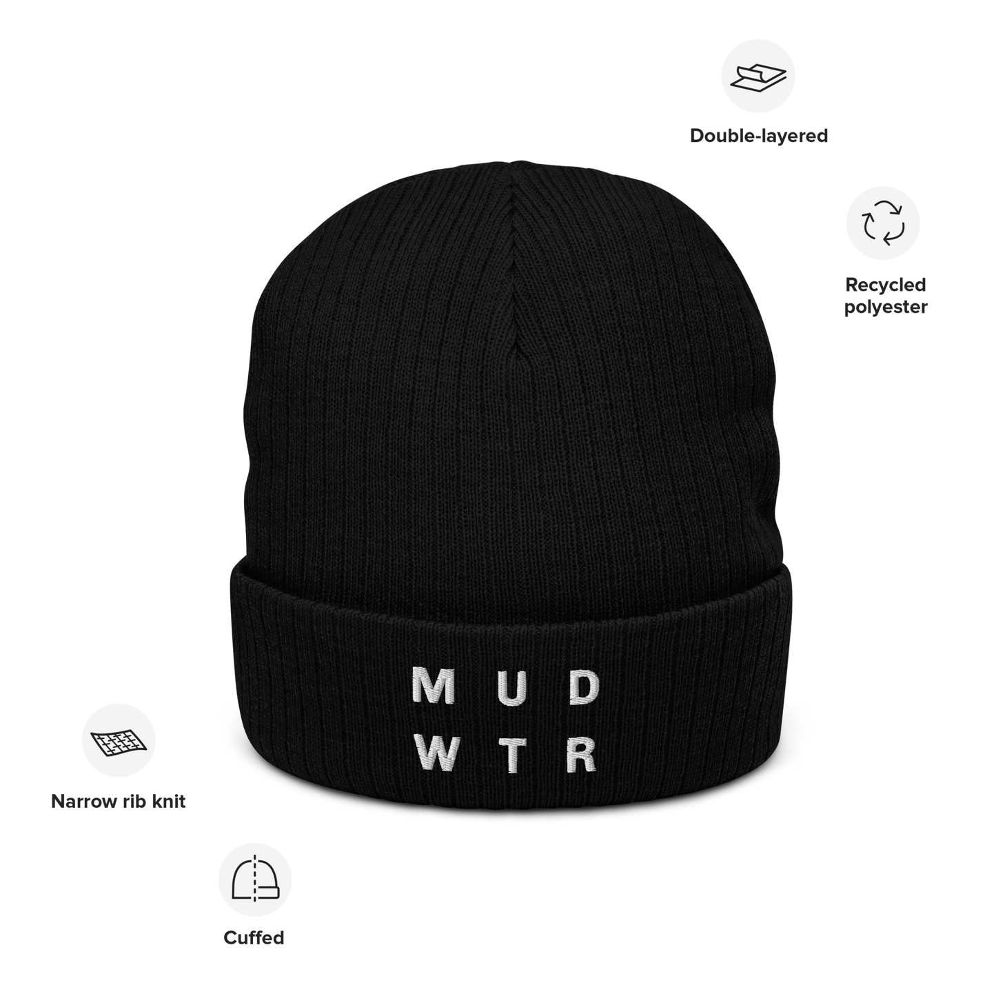 mud-wtr-beanie-f1 ribbed-knit-beanie-black-front-6478f6ebb8db4.png